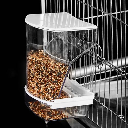 Refoiner 鳥 餌入れ自動給餌器 ケージ取り付け鳥用フードフィーダー 自動餌やり機インコ 餌入れ 鶏 餌入れ 小鳥の餌入れ鳥かご汎用オートフィーダー バードフィーダーペット 自動給餌器 鳥籠掛けるオカメインコ おもちゃ食べ殻の防止エサ入れ (鳥の餌入れ-1)のサムネイル