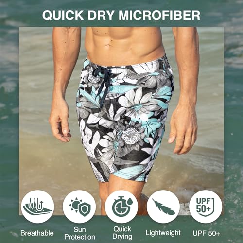 Image of Kanu Surf Men's Big Viper Extended Size Stripe Swim Trunk