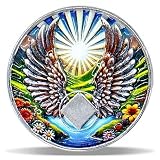 Masfoponic Angel Wings Sobriety Coin – Radiant Sunrise NA Medallion – Spiritual Token for Recovery & Clean Time – Empowering NA AA Chips – Gift for Men & Women