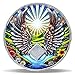 Masfoponic Angel Wings Sobriety Coin – Radiant Sunrise NA Medallion – Spiritual Token for Recovery & Clean Time – Empowering NA AA Chips – Gift for Men & Women