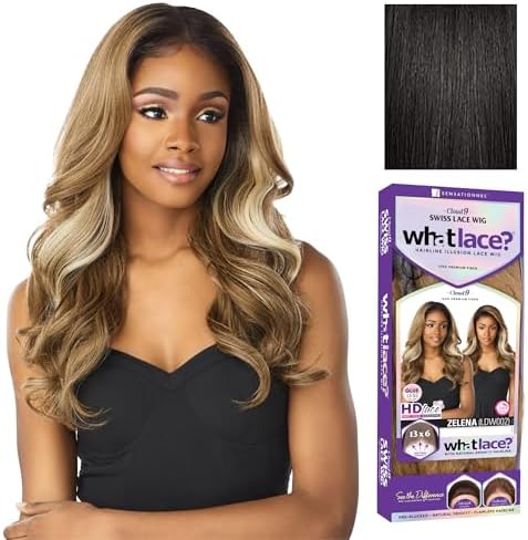 Sensationnel What Lace 13X6 Wigs - Zelena Lacefrontal Hand Tied Glueless Synthetic With Natural Density Preplucked Hairline (1B OFFBLACK)