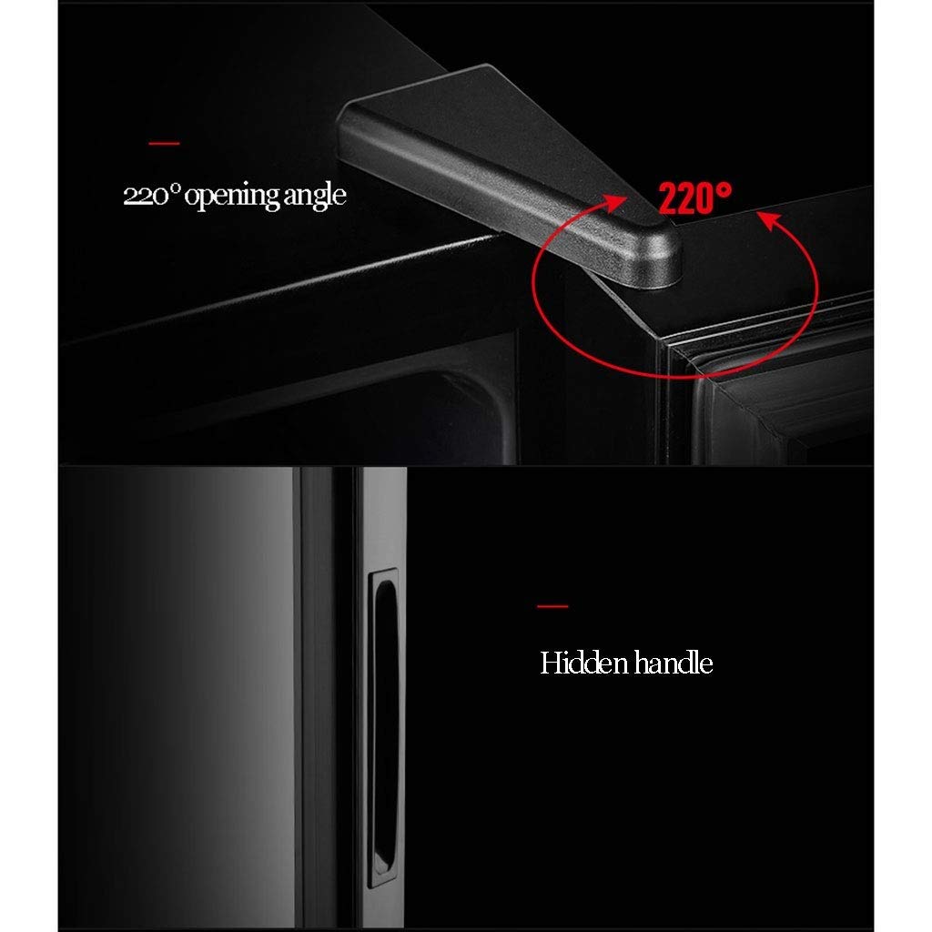 Pucnhzynw 24 Bottle Wine Cooler Cabinet Beverage Refrigerator, Two-Layer Independent Temperature Control For Red, White, Champagne Or G Wine - Black, Low Noise on Fridge.com - View 6