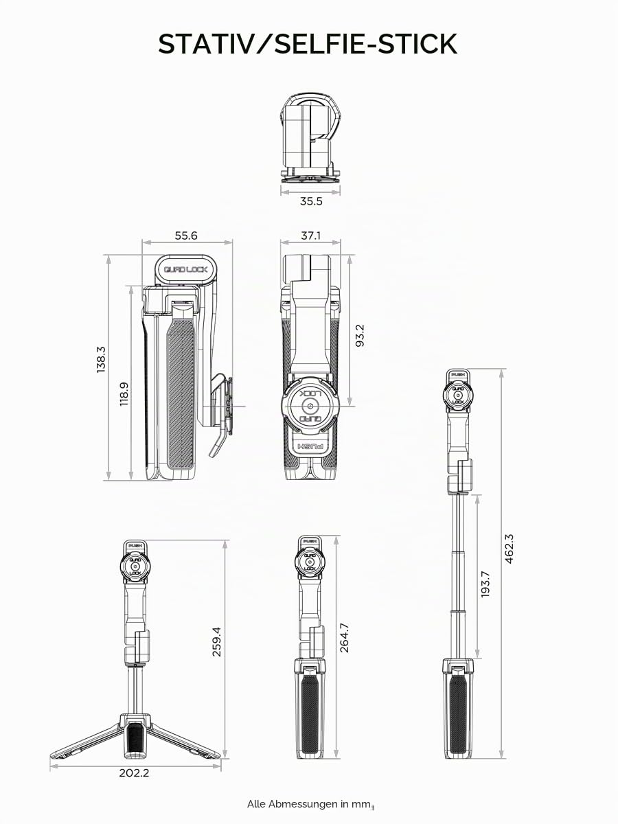 Quad Lock Stativ/Selfie-Stick