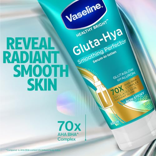 Image of VASELINE Gluta Hya AHA BHA Exfoliating Lotion 200 ML | Exfoliates Dead Skin | Smooths Rough Skin