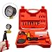 Somtton Hand Held Vacuum Pump Tester Set Vacuum Gauge & Brake Bleeder Kit Pressure Pump Kit for Automotive with Adapters