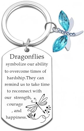 Dragonfly Gifts for Women Dragonflys Keychain inspirational Key Chains Encouragement Meaningful Gifts For Girls Woman Dragonfly Lovers Jewelry charms For Birthday Christmas Stocking Stuffers