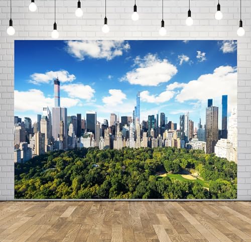 Telón de Fondo Tela BELECO 12x8FT Ciudad Nueva York miniatura 3