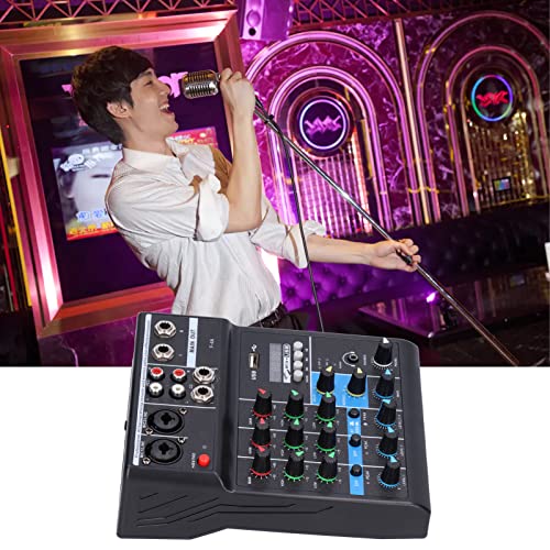 F4A Audio Live Mixer Interfaz USB Audio Mixer 4 Channel, Stereo DJ Sound Controller para Home...