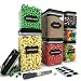 Chef's Path Airtight Food Storage Container Set - 7 PC Set - 10 FREE Chalkboard Labels & Marker - BEST VALUE Kitchen & Pantry Containers - BPA Free - Clear Durable Plastic with Black Lids
