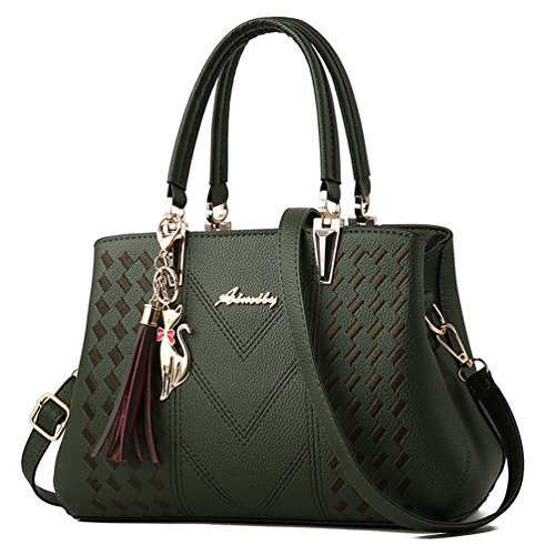 Bolsas femininas e bolsas de mão Alarion, bolsa de ombro feminina, bolsa carteiro, bolsa de designer, 1-green, Medium