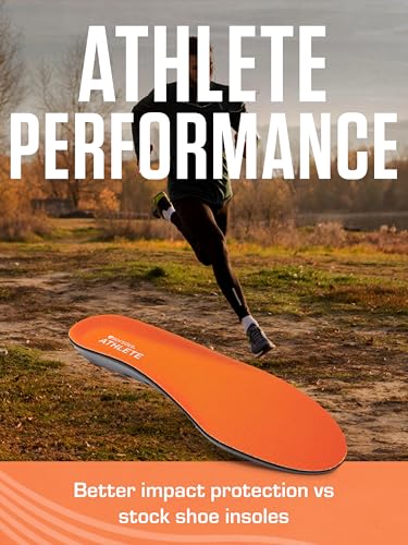 Image of SOF SOLE ATHLETE Performance Men's Insoles - PU Foam & Gel Inserts - Heel-to-Toe Cushioning, Support, & Moisture Control, - Lightweight Comfort & Stability - Ideal for Runners, Walkers, Athletes