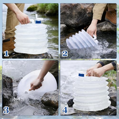Seau pliable 5L durable en polyéthylène haute résistance