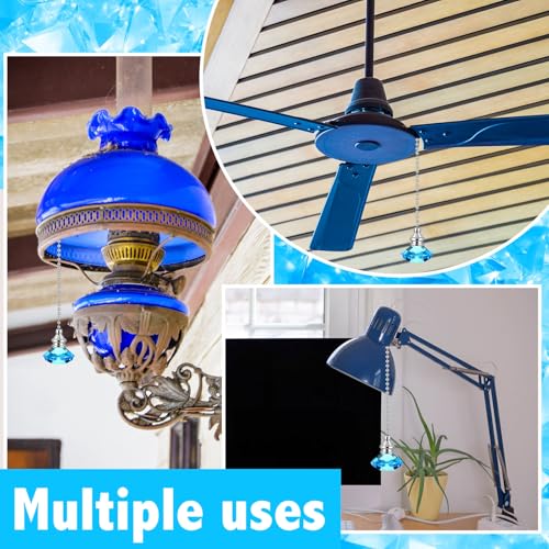 Image of Jovitec 2 Pcs Ceiling Fan Light Pull Chain, Blue Color