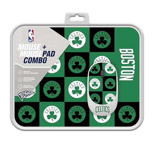 ‎SOAR NBA Wireless Mouse and Mouse Pad- Checkered, Boston Celtics by SOAR - Image 2