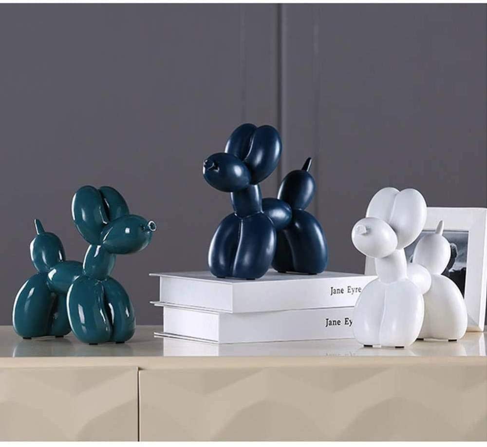 Amazon.co.jp: 完璧な風船犬の樹脂像抽象的な彫刻ペット犬置物動物像の