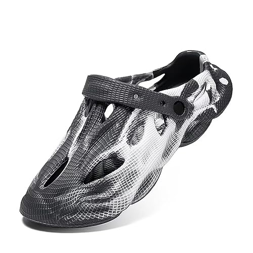 Jakcuz Mens' Sandals Slip-on Athletic Outdoor Hiking Closed Toe Slides Quick Dry Lightweight Beach Shoes with Back Strap4