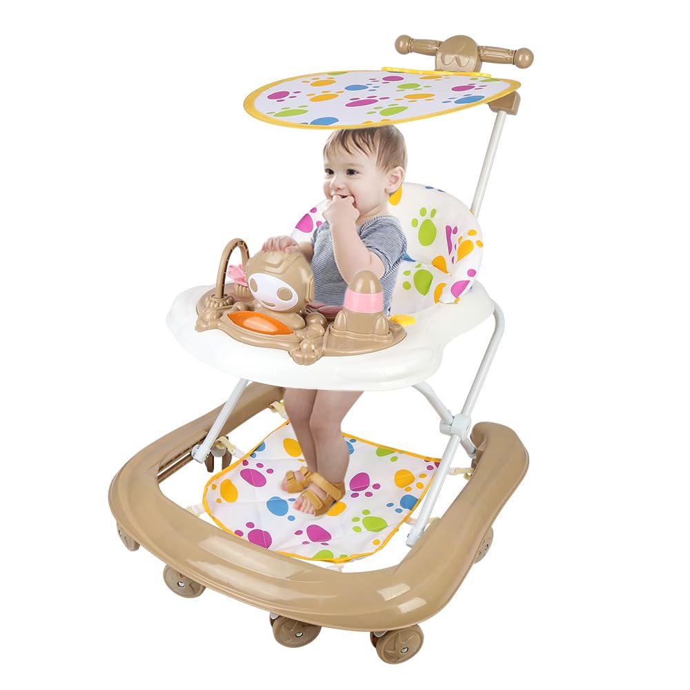 Lauflernhilfe für Babys, Jungen, Mädchen, mitwachsend, 3-in-1, faltbar, mit 3 höhenverstellbaren Höhen, Sitz und abnehmbarem Tablett, Aktivitätszentrum für 6+ Monate