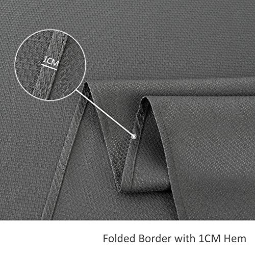 Image of maxmill Rectangle Textured Tablecloth Waterproof Spillproof Wrinkle Free Table Cloth, Kitchen Dining Tabletop Decoration, Fabric Table Cover for Outdoor and Indoor Use, 52 x 70 Inch, Charcoal