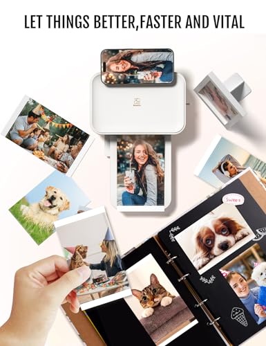 Image of iDPRT 4x6 Photo Printer, CP4100 Photo Printer for iPhone & Android with 108 Sheets & 2 Cartridges, Wi-Fi Wireless Portable Picture Printer, Instant Print Photos, Dye Sublimation, White