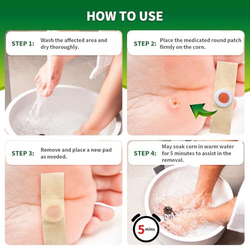 Image of Corn Remover, 54 Packs Corn Removers for Feet, Corn Removers for Toes, Corn Removal for Foot Corn Plasters for Feet