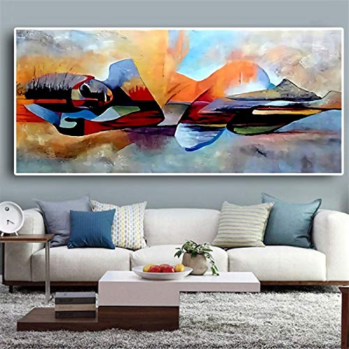 Peinture bouddha abstrait toile 80x160 cm pour decoration salon