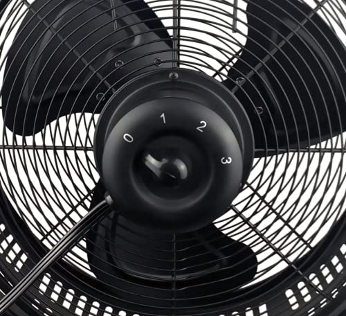 Hunter 90646 Metal Tripod Fan, Adjustable Tilt, 3 Speeds, 12", Matte Black Finish #TOP1