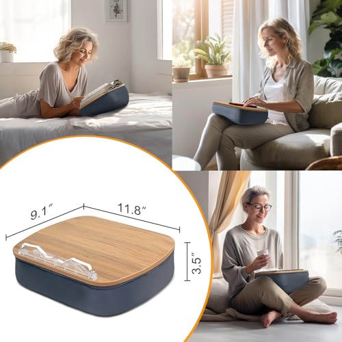 Image of ERGONOV Lap Book Stand for Hands Free Reading Comfortable Reading Pillow Stand Minimize Neck Strain Perfect Idea for Book Lovers in Dorm Room or Anywhere Else with Bookseat(Gray)