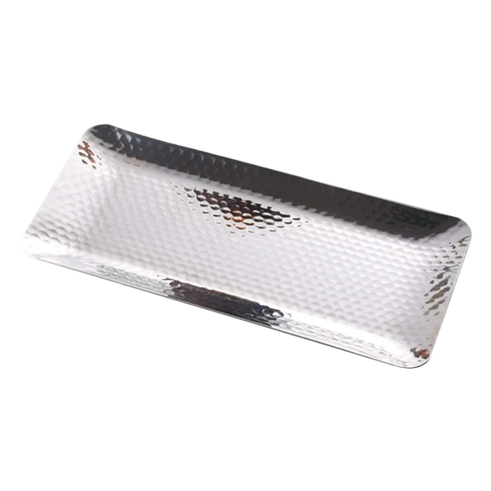 Bandeja de Servir de Metal Martillado Bandeja organizadora de Joyas Acero Inoxidable
