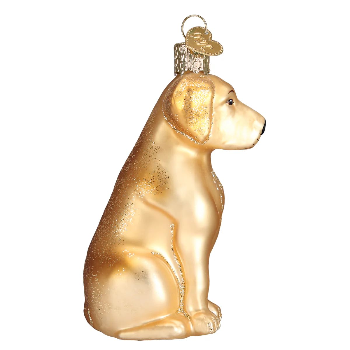 Old World Christmas Yellow Labrador Glass Blown Ornaments for Christmas Tree, 3.75 x 1.5 - Image 4