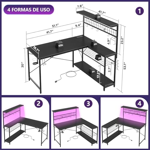 La mejor selección de Escritorios en L para Oficina los más solicitados. 8 Escritorios en L para Oficina marca FURRIFIC (2)
