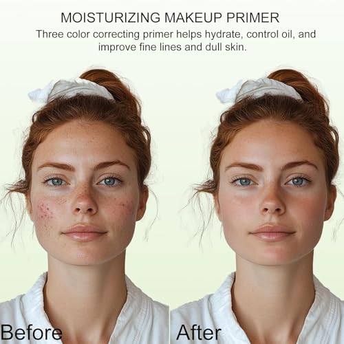 Image of 2 PCS Primer for Face Before Makeup,3 in 1 Sunscreen Isolation Cream, SPF 50, One Step Color Corrector Tinted Moisturizer, Blurs Imperfections Oil Control & Moisturizing Skin Tone Correcting