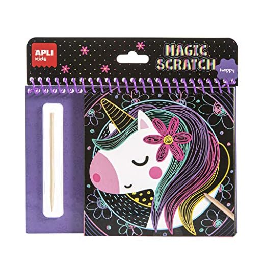 APLI Kids- Bloc láminas para rascar Happy , 8 hojas magic scracth (17150)