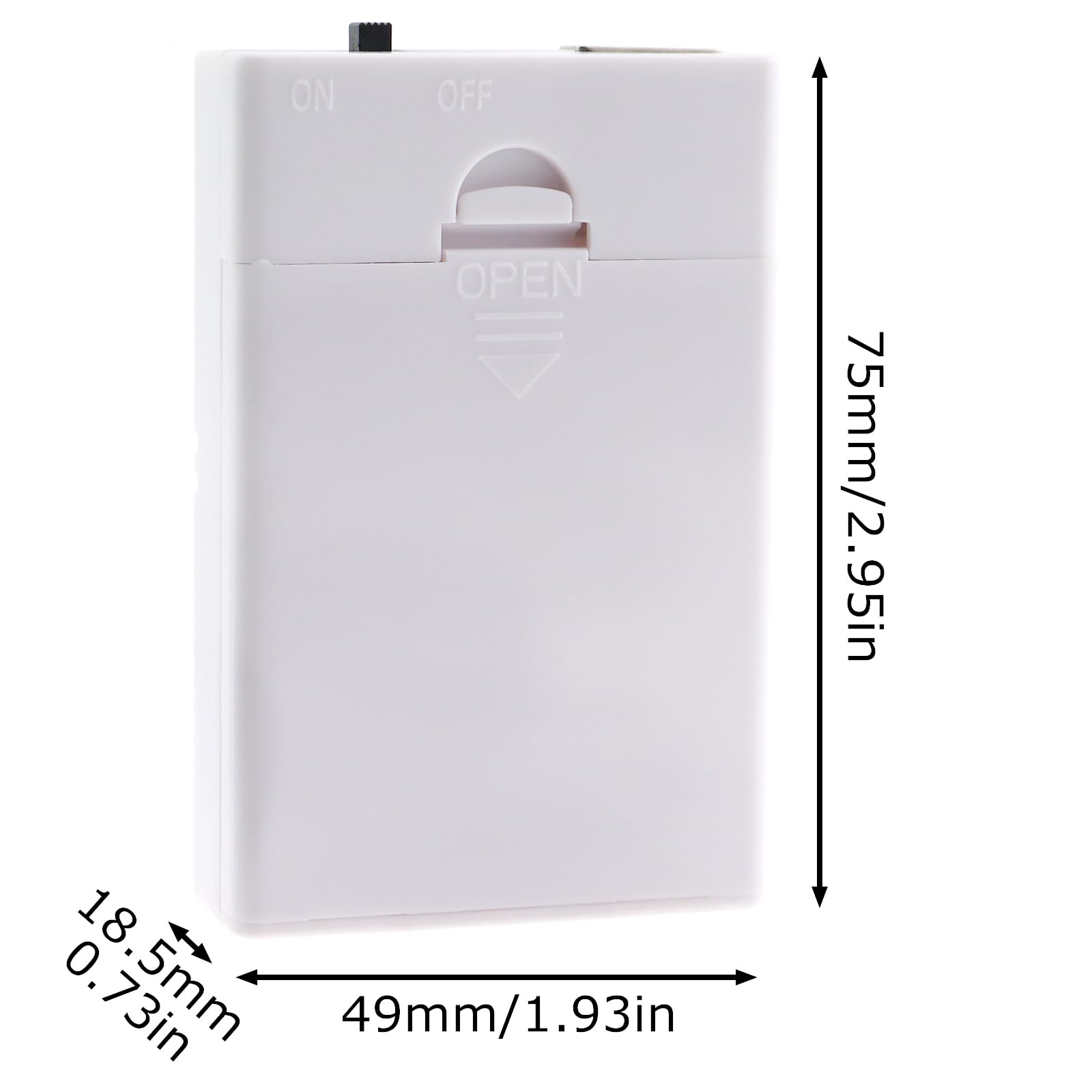 CChiai 2PCS 3 AA Plastic Battery Holder USB Female Socket Battery Holder with On/Off Switch Battery Holder Holder for 4.5V USB Strip Lights Christmas Lights Curtain Lights Decorative Lights White