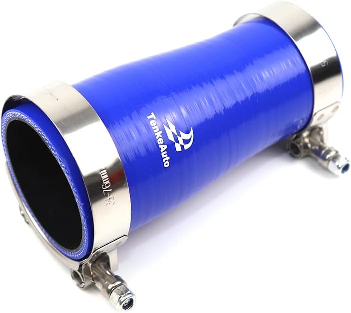 6" Length High Performance 4-Ply Reinforced 2.25" to 2.5" ID Straight Reducer Silicone Hose Coupler With SS T Bolt Clamp (2.25"-2.5" BLUE)