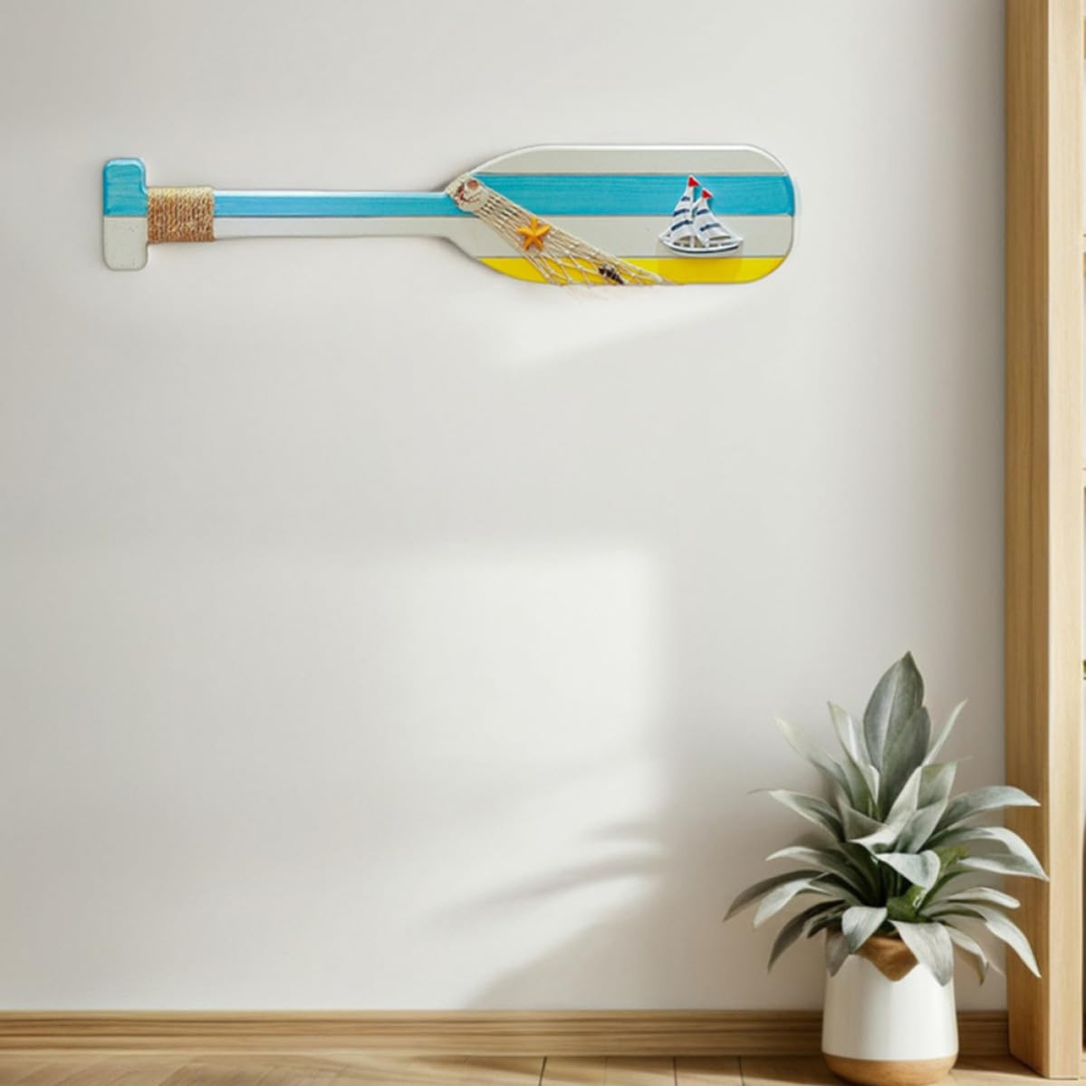 HANABASS Decorazioni Natalizie di Legno 2pezzi Atmosfera Estiva Paddle Decorativo in Legno Artigianale Stile Costiero Facile da Abbinare