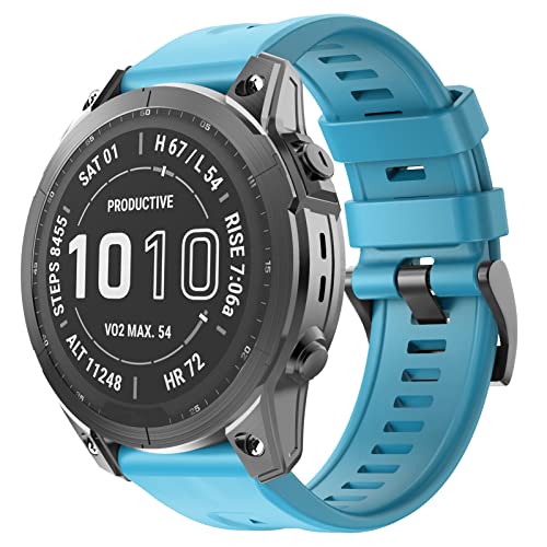 ISABAKE Correa para Garmin Enduro 2/Fenix 7X/6X Pro/5X Plus, 26mm Quickfit Banda de Silicona para Fenix 8 51mm/Tactix Delta/Charlie