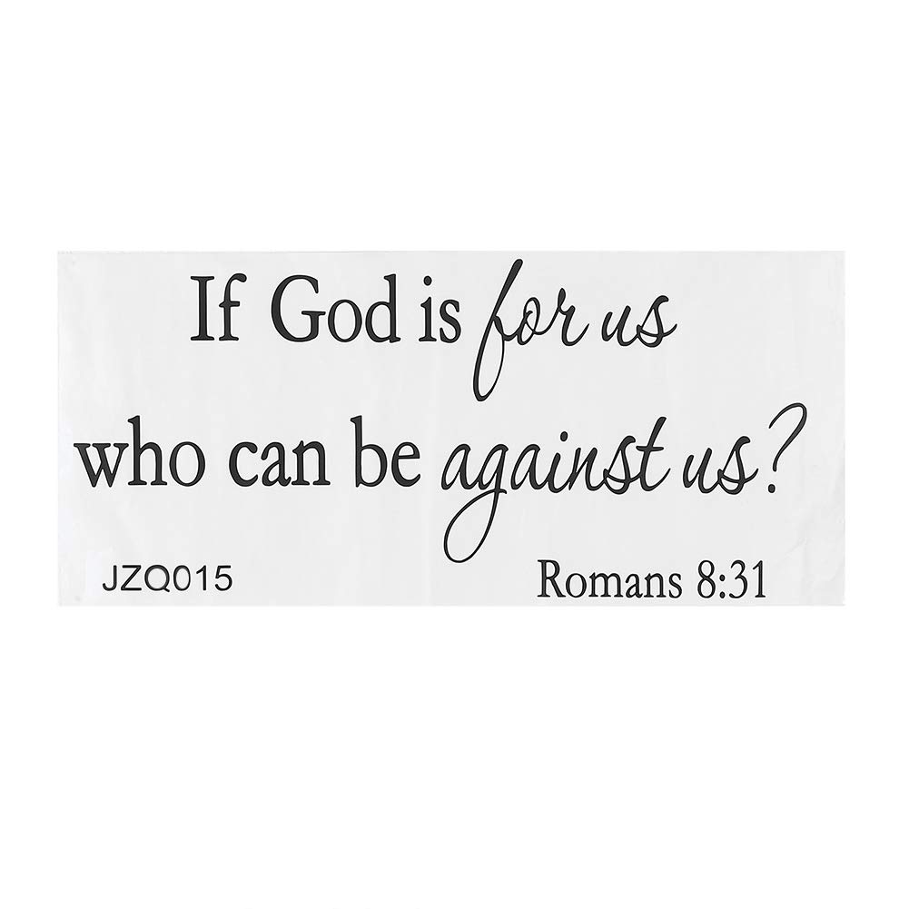If God is for Us Who Can Be Against Us Art Sayings Sticker Wall Décor Decal Quote Sign Christian Praise God DIY Art Sticker