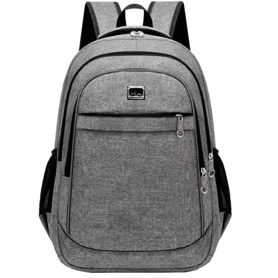 Mochila para Notebook Unissex Grande Capacidade, Mochila Escolar, Faculdade e Viagem com Múltiplos Compartimentos, Diversas Cores(Cinza)