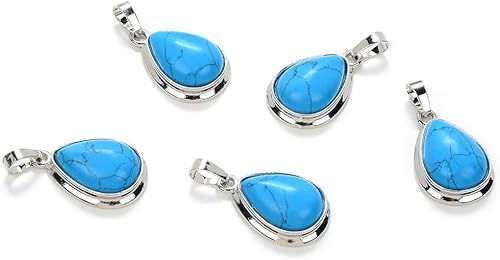 Vista 10 de Adabele Natural Semi Precious Stone 22mm Teardrop Waterdrop Pendant Drop Loose Stones for Necklace Earrings Keychain Pendant DIY Craft Jewelry