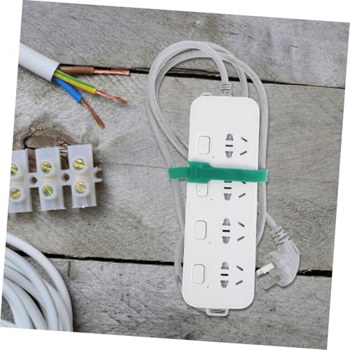 POPETPOP 100 piezas ataduras de gancho y bucle verdes para cables, reutilizables, organizador de cables para gestión de cables bajo escritorio y almacenamiento de cables de electrodomésticos miniatura 5