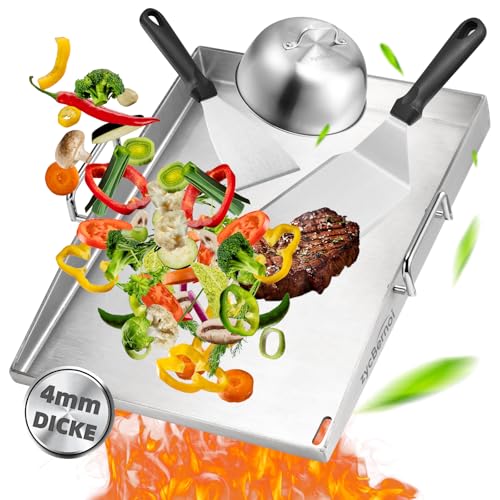 zycBernoi Premium Plancha Grillplatte Set - 40 x 30 cm - Grillplatte für...