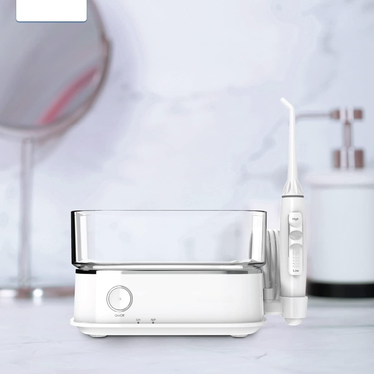 Hydropulseur | Deux modes de nettoyage et de massage | 10 réglages de pression d'eau | 6 embouts et réservoir de 600 ml | Modèle familial