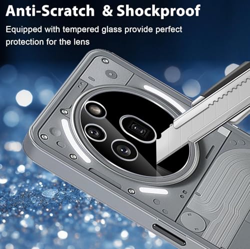 Image of Xmon Back Camera Lens Protector for Nothing Phone 3A Pro (1 Pack) Premium Camera Glass Protector Guard, Anti-Scratch, Ultra-Clear, Easy Installation