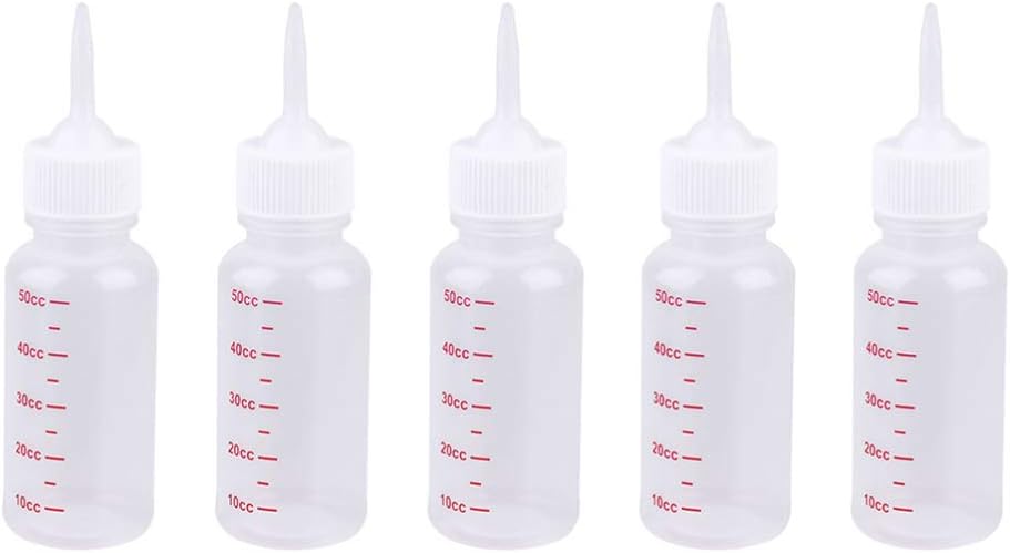 Hemobllo 5pcs Pet Nursing Bottles Safe Food-Grade Milk Feeder for Kittens Puppies and Newborn Animals Pointed Head Design Measurement Scale