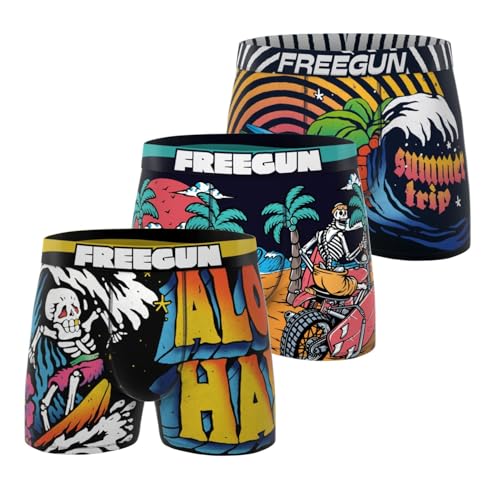 Boxer Enfant Summer, Caleçon Garçon Respirant, Stretch et Doux (Lot de 3), Orange Taille 14-16 Ans