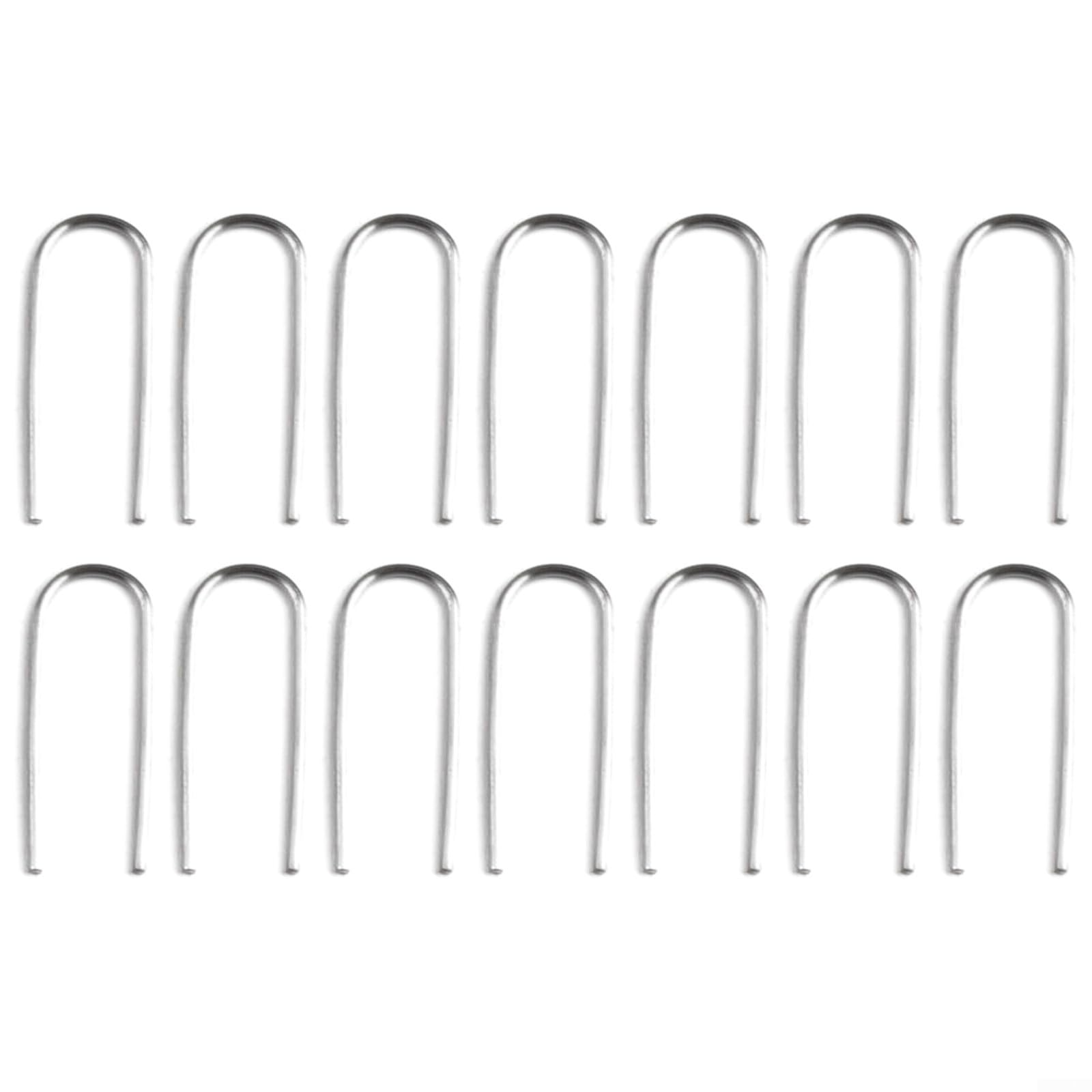 200 Packs Ceramic Kiln Firing U Shape Hooks - 21 Gauge High Temperature Nichrome Wire Ornament Hangers For Glass Pendants Jewelry Clay Crafts(200pcs)