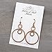 Pillar of Salt Studio Handcrafted Earrings Solid Copper Infinity Hoop Wire Wrapped Earrings (Antiqued Copper, Small, 1-1/4