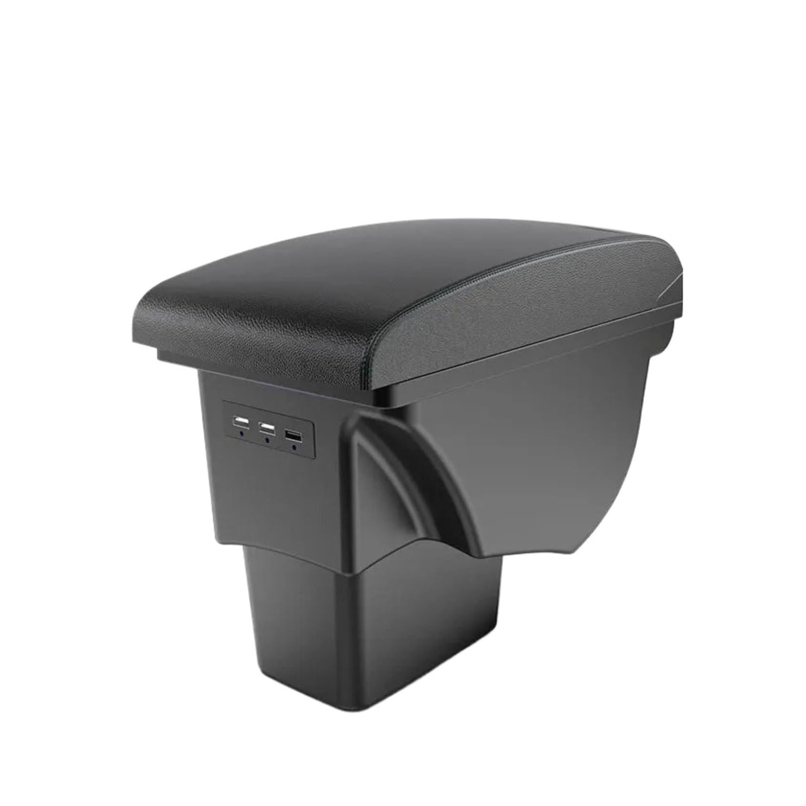 Ggwqoops Car Armrests For Kia For Soul 2009 2010 2011 2012 2013 Armrest Retrofit Parts Car Center Console Storage Box Accessories 3USB Armrest Box(A2 Black line Corium)