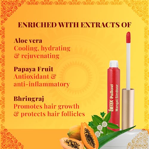 EYETEX Mangal Sindoor, Skin-Friendly, Full Coverage, Semi-Matte,Water-Resistant, Quick-Dry, Fade-Proof & Crease-Free Liquid (6G- Dark Maroon) - Image 5