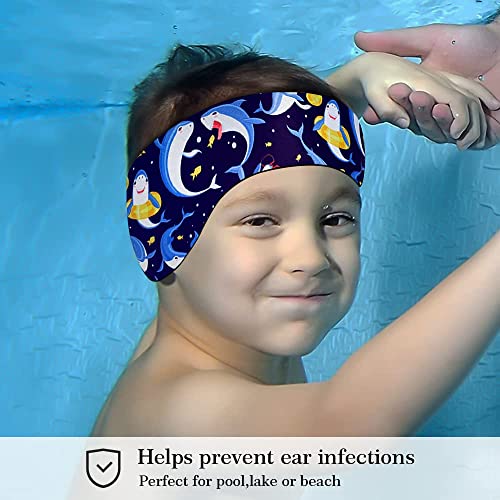 6 Pcs Swimming Headbands For Kids, Adjustable Swimming Ear Protection Bands Cute Cartoon Waterproof Swim Headbands For Boys Swimmers Age 3-15, Head Circumference 17.3-20.5 Inch #TOP6